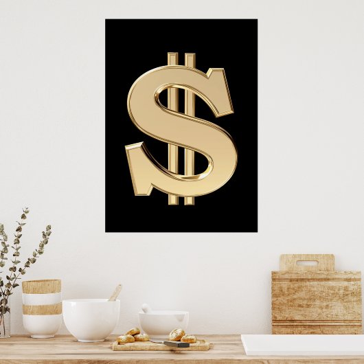 3D-Dollar Poster (Küche)