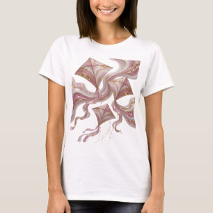 3D-DRAchen-Design mit Marmoreffekt und goldenen Ak T-Shirt