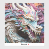 3D-Drachen und Blume - Vinyl-Aufkleber nach Maß ge Aufkleber (Blatt)