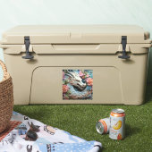 3D-Drachen und Blume - Vinyl-Aufkleber nach Maß ge Aufkleber (Kühler)