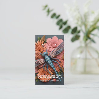 3D-Dragonfly-Muster-Karte Visitenkarte
