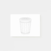 3D-Drahtmodell von Müllhalde Post-it Klebezettel (Vorderseite)