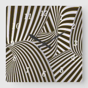 3D-Drehungen-Uhr Quadratische Wanduhr