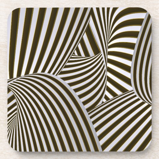 3D-Drehungen Untersetzer aus Kunststoff Set 6 (Vorderseite)