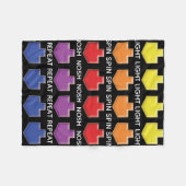 3D Dreidels Hanukkah Fleece Blanket (Vorderseite (Horizontal))