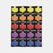 3D Dreidels Hanukkah Fleece Blanket (Vorderseite)