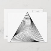 3d-Dreieck-optische Illusion Postkarte (Vorne/Hinten)