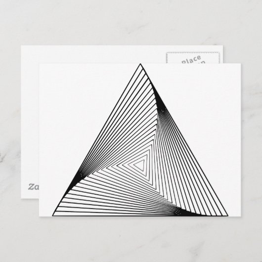 3d-Dreieck-optische Illusion Postkarte (Vorne/Hinten)