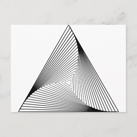 3d-Dreieck-optische Illusion Postkarte (Vorderseite)