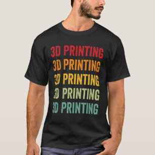 3D-Druck 3D-Druck-Hobbyist-Regenbogendesign T-Shirt