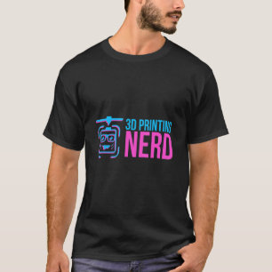 3D-Druck Nerd 3D-Druckerablage Rosa Blau-Gee T-Shirt