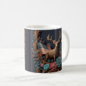 3D-Druck USA Flag Deer Buck Kaffeetasse (VorderseiteRechts)