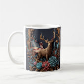 3D-Druck USA Flag Deer Buck Kaffeetasse (Links)