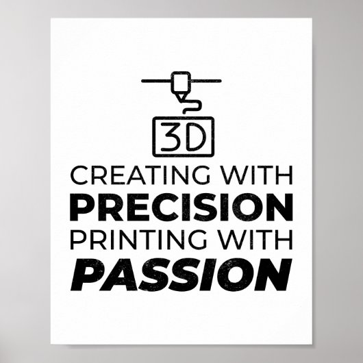 3D Druckdrucker-Bediener-Funny Poster (Vorne)