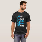 3D-Drucker 3D-Modellbauer 3D-Druck T-Shirt (Vorne ganz)
