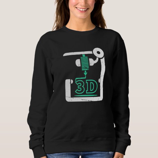 3D-Drucker, CNC G-Code 3d-Drucker Sweatshirt (Vorderseite)