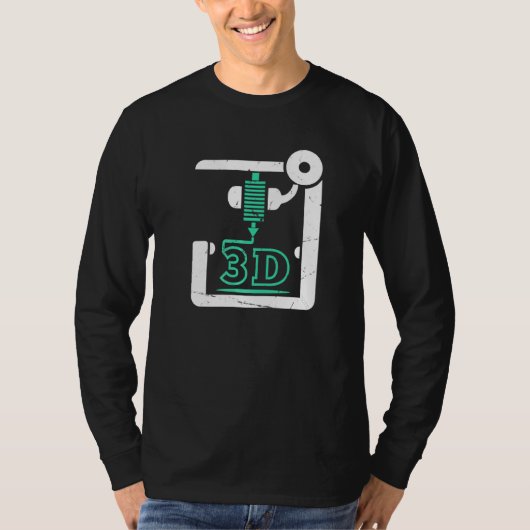3D-Drucker, CNC G-Code 3d-Drucker T-Shirt (Vorderseite)