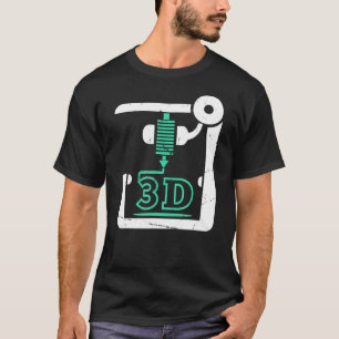 3D-Drucker, CNC G-Code 3d-Drucker T-Shirt