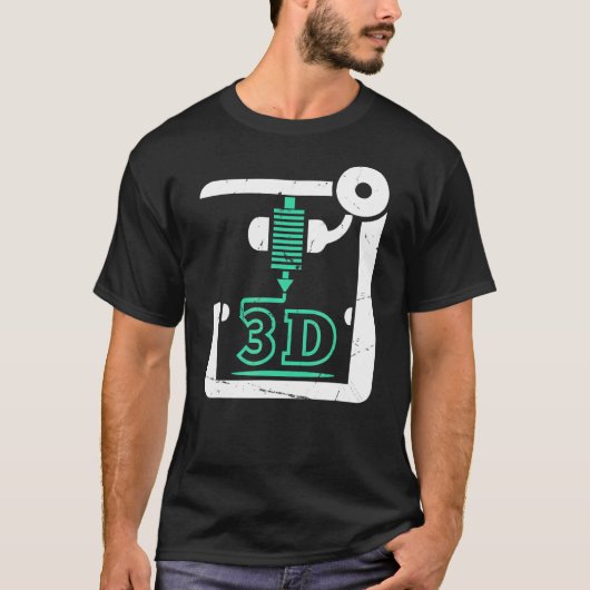 3D-Drucker, CNC G-Code 3d-Drucker T-Shirt (Vorderseite)
