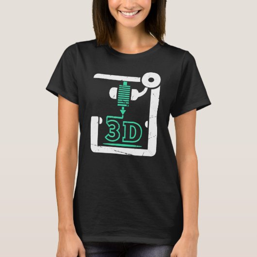 3D-Drucker, CNC G-Code 3d-Drucker T-Shirt (Vorderseite)