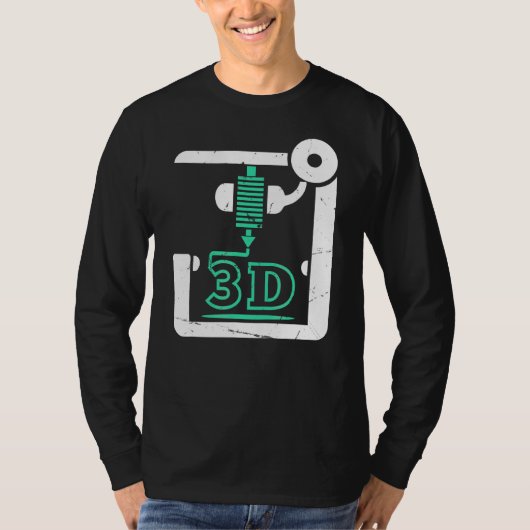 3D-Drucker, CNC G-Code 3d-Drucker T-Shirt (Vorderseite)