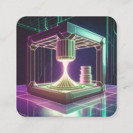 3D-Druckmaschine Quadratische Visitenkarte (Vorderseite)