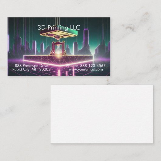 3D-Druckmaschine Visitenkarte (Vorne/Hinten)