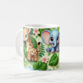 3D Dschungeltiere Kaffeetasse (Vorderseite Links)