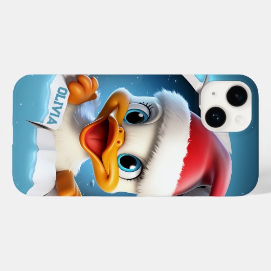 3D Duck Christmas Case-Mate iPhone Hülle (Rückseite (Horizontal))
