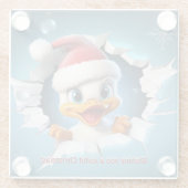 3D Duck Christmas Glasuntersetzer (Rückseite)
