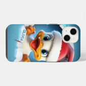 3D Duck Christmas iPhone Hülle (Rückseite (Horizontal))