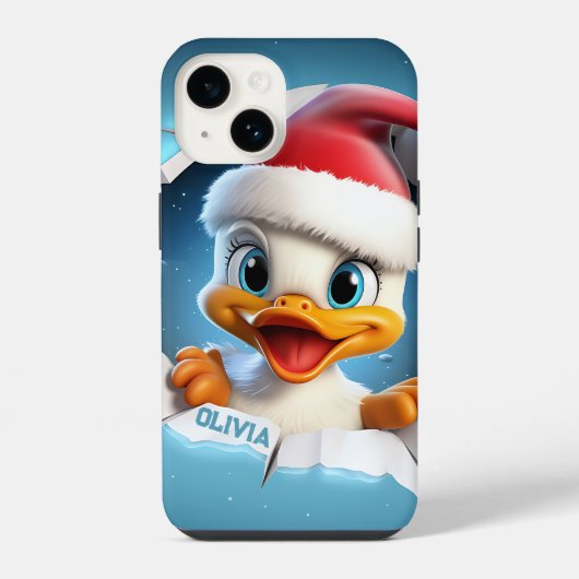 3D Duck Christmas iPhone Hülle (Rückseite)