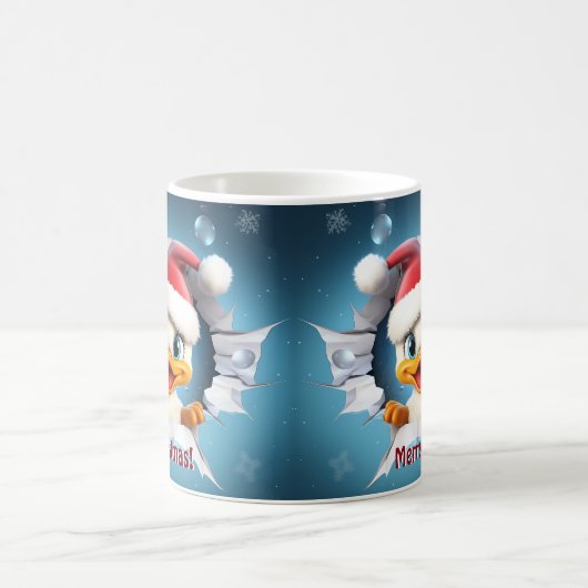 3D Duck Christmas Kaffeetasse (Mittel)