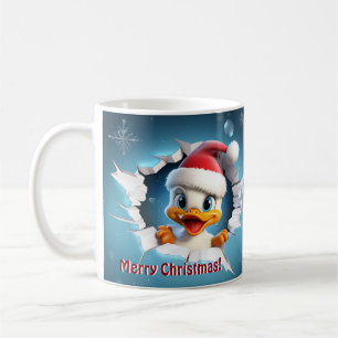 3D Duck Christmas Kaffeetasse