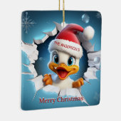 3D Duck Christmas Keramikornament (Rechts)