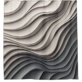 3D-Duschvorhang in Beige und Grau - Deko Duschvorhang (Vorderseite)
