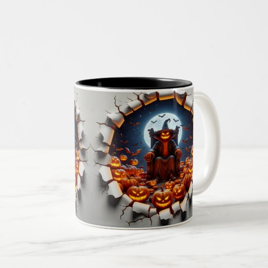 3D Eerie Zweifarbige Tasse (VorderseiteRechts)