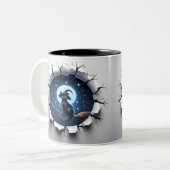 3D Eerie Zweifarbige Tasse (Vorderseite Links)