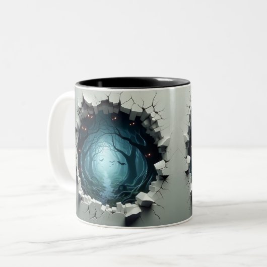 3D Eerie Zweifarbige Tasse (Vorderseite Links)