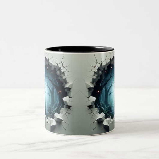 3D Eerie Zweifarbige Tasse (Mittel)