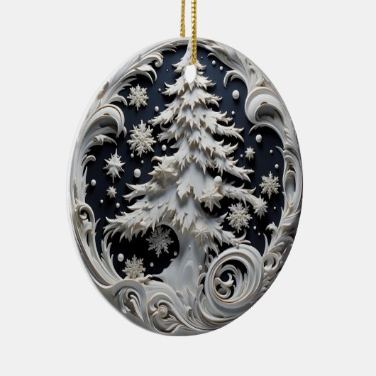 3D Effect Christmas Tree Ornament | Custom Name (Rechts)