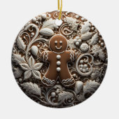 3D Effect Gingerbread Ornament | Custom Name (Vorne)