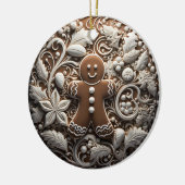 3D Effect Gingerbread Ornament | Custom Name (Links)