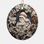 3D Effect Santa Christmas Ornament | Custom Name (Links)