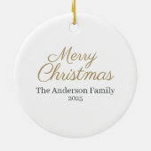 3D Effect Santa Christmas Ornament | Custom Name (Hinten)