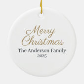 3D Effect Snowman Christmas Ornament | Custom name (Hinten)