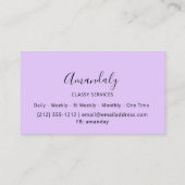 3D-Effekt §Makeup Event Planner Lila Glitzer Visitenkarte (Rückseite)