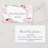 3D-Effekt Makeup Künstler rosa weiß Visitenkarte (Vorne/Hinten)