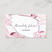 3D-Effekt Makeup Künstler rosa weiß Visitenkarte (Vorderseite)