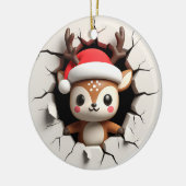 3D-Effekt Rentier nicht richtig 3D Keramik Ornament (Links)